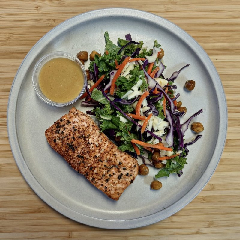 Roasted Salmon and Greens